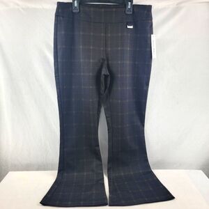 NWT Jessica Riley plaid flare high-waisted pull on pants in a Petite Medium PM